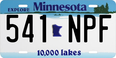 MN license plate 541NPF