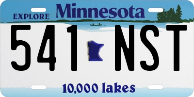 MN license plate 541NST