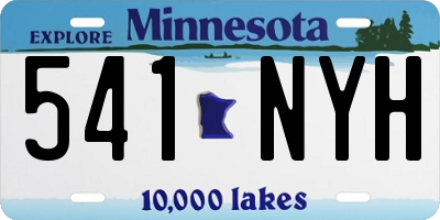 MN license plate 541NYH
