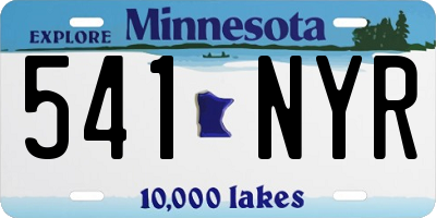 MN license plate 541NYR