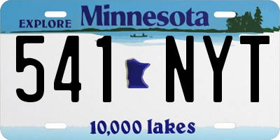 MN license plate 541NYT
