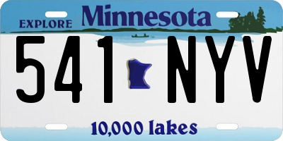 MN license plate 541NYV