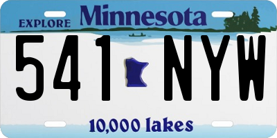MN license plate 541NYW