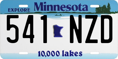 MN license plate 541NZD