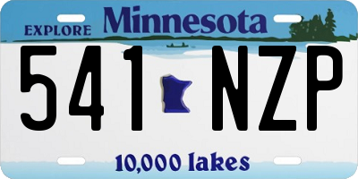 MN license plate 541NZP