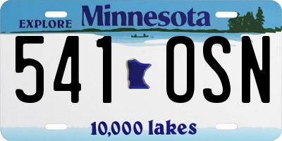 MN license plate 541OSN