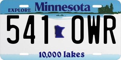 MN license plate 541OWR