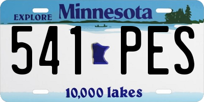 MN license plate 541PES
