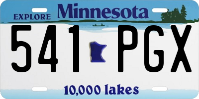 MN license plate 541PGX