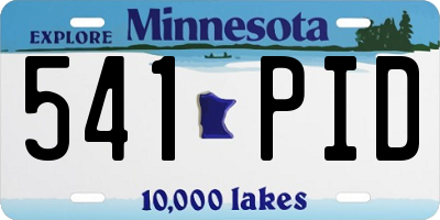 MN license plate 541PID