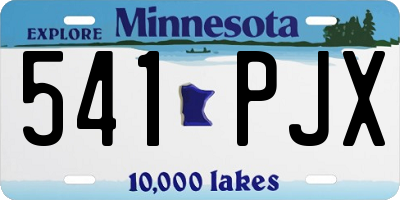 MN license plate 541PJX