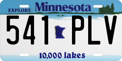 MN license plate 541PLV
