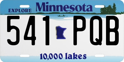 MN license plate 541PQB