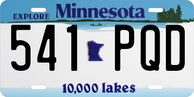 MN license plate 541PQD
