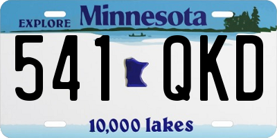 MN license plate 541QKD