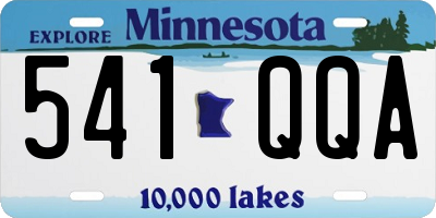 MN license plate 541QQA