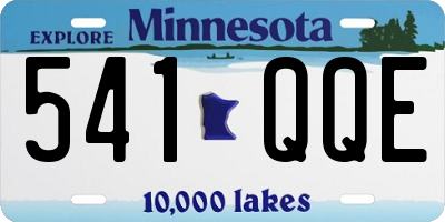 MN license plate 541QQE