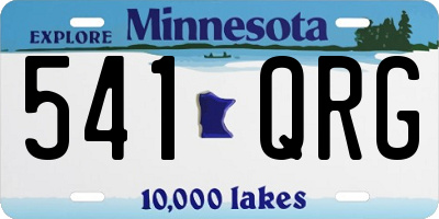 MN license plate 541QRG