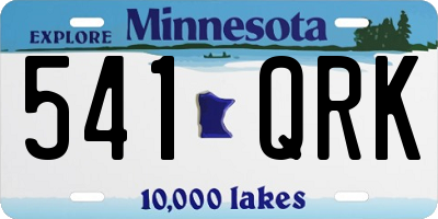 MN license plate 541QRK