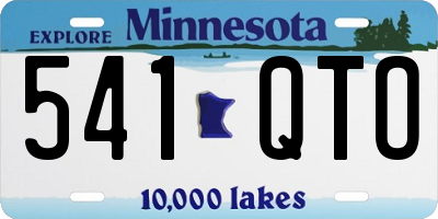 MN license plate 541QTO