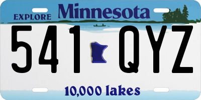 MN license plate 541QYZ