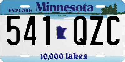 MN license plate 541QZC
