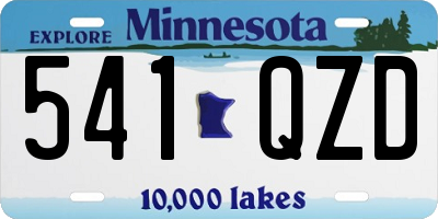 MN license plate 541QZD