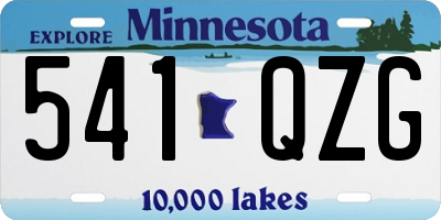 MN license plate 541QZG
