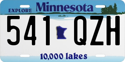 MN license plate 541QZH