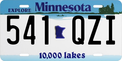 MN license plate 541QZI