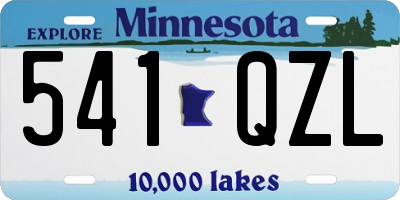 MN license plate 541QZL