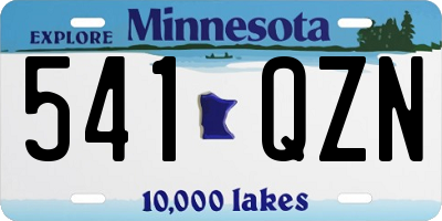 MN license plate 541QZN