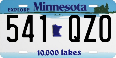 MN license plate 541QZO