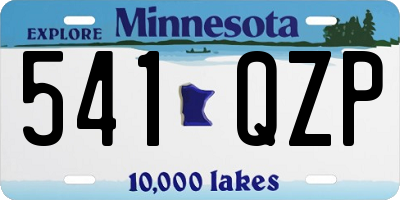 MN license plate 541QZP