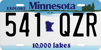 MN license plate 541QZR