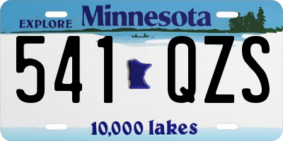 MN license plate 541QZS