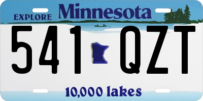 MN license plate 541QZT