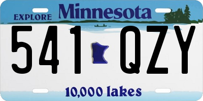 MN license plate 541QZY
