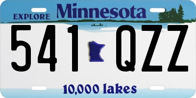 MN license plate 541QZZ