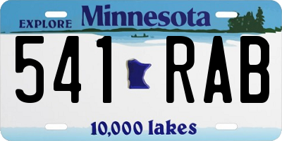MN license plate 541RAB