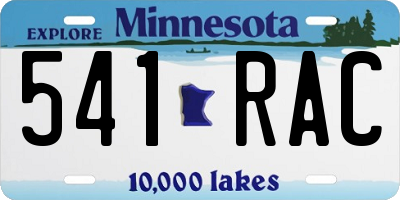 MN license plate 541RAC