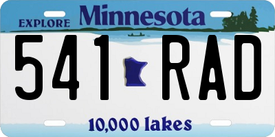 MN license plate 541RAD