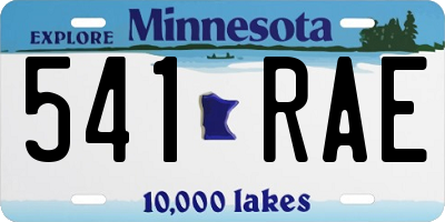 MN license plate 541RAE