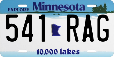MN license plate 541RAG