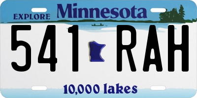 MN license plate 541RAH