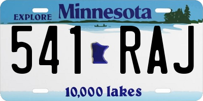 MN license plate 541RAJ