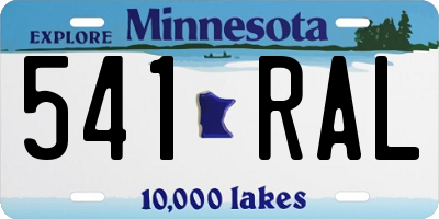 MN license plate 541RAL