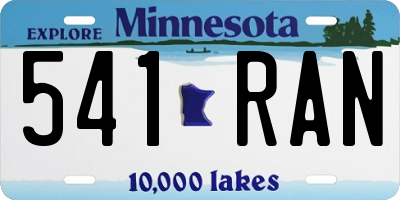 MN license plate 541RAN