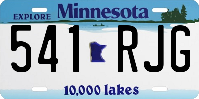 MN license plate 541RJG