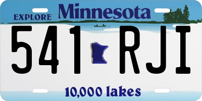 MN license plate 541RJI